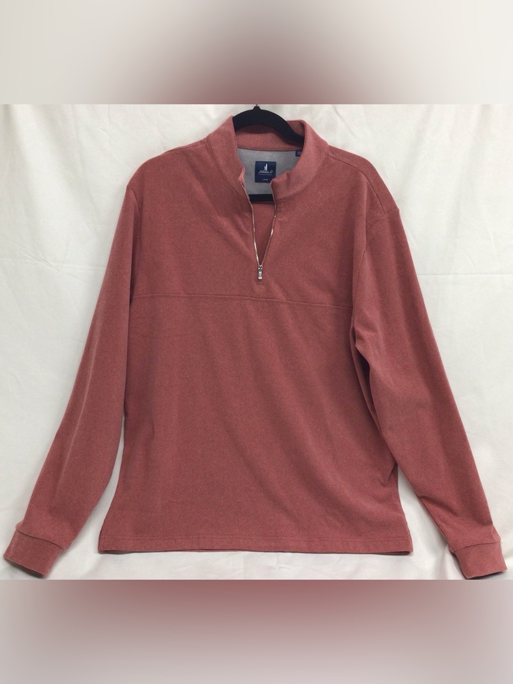 johnnie-O Men's Quarter-Zip Sweater in Clay